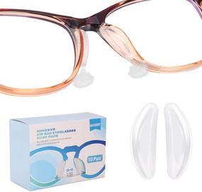 img 4 attached to 👃 Enhanced Comfort: SMARTTOP Upgraded Silicone Nose Pads for Full Frame Eyeglasses, 10pairs 2mm Air Chamber Anti-Slip Adhesive Pads with One Hole Design - Ideal for Sunglasses and Reading Glasses