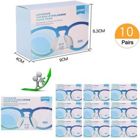 img 1 attached to 👃 Enhanced Comfort: SMARTTOP Upgraded Silicone Nose Pads for Full Frame Eyeglasses, 10pairs 2mm Air Chamber Anti-Slip Adhesive Pads with One Hole Design - Ideal for Sunglasses and Reading Glasses