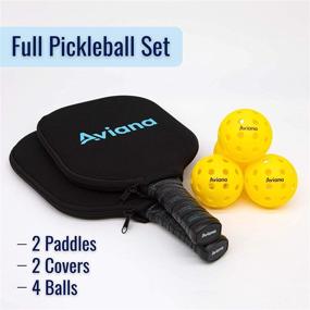 img 3 attached to 🥒 High-Quality Pickleball Paddle Set: USAPA Approved Balls & Paddles, Lightweight Graphite Face, Honeycomb Core Racket, Cushion Grip, Includes 2 Protective Cases & 4 Balls