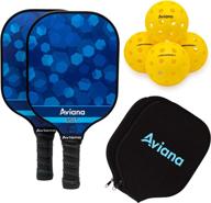 🥒 high-quality pickleball paddle set: usapa approved balls & paddles, lightweight graphite face, honeycomb core racket, cushion grip, includes 2 protective cases & 4 balls логотип