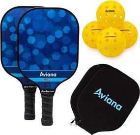 img 4 attached to 🥒 High-Quality Pickleball Paddle Set: USAPA Approved Balls & Paddles, Lightweight Graphite Face, Honeycomb Core Racket, Cushion Grip, Includes 2 Protective Cases & 4 Balls