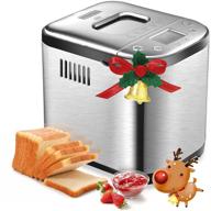 🍞 css stainless steel 2lb bread maker machine - 15in1 programmable with lcd screen, 1 hour keep warm, clear recipes, nonstick ceramic, memory function, 3 loaf sizes - ideal for home bakery логотип