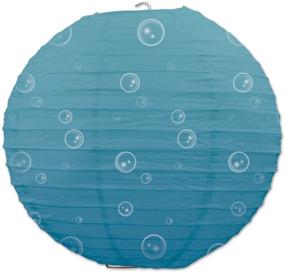 img 1 attached to 🏞️ Under the Sea Paper Lanterns - Light Blue/White, 9.5" - Beistle (3 Pack)