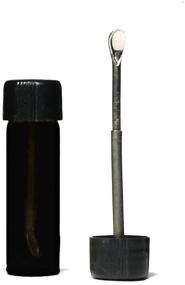 img 2 attached to 🖤 iSnuff Small Glass Bottle with Snuff Spoon - Strong Vial Pocket with Mini Funnel - Sniffer Bullet Glass Vial, Black