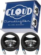 🎙️ enhance mic audio: cloud microphones cloudlifter cl-2 activator bundle with blucoil xlr cables logo