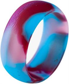 img 2 attached to 💍 Pack of 5 Flexible Rubber Silicone Rings for Outdoor Wedding and Engagement - Size 4-15
