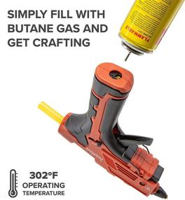 img 2 attached to 🔥 Ivation Cordless Butane Powered Glue Gun: Rapid Heat-Up Gas Hot Glue Gun for DIY Projects, Crafts, Woodworking, Repairs, Decorations, and More