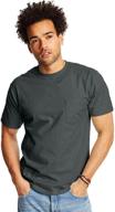 hanes short sleeve pocket beefy t: durable and stylish tee. logo