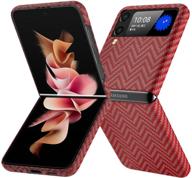 📱 goosebox galaxy z flip 3 aramid case - lightweight, thin, and impact resistant carbon fiber phone shell logo