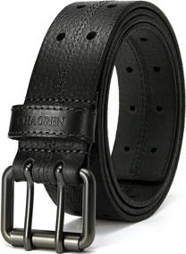 img 4 attached to 👔 Chaoren Double Casual Leather Belts: Stylish Men's Accessories and Belts