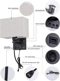 img 2 attached to Винтажные светильники для чтения Charging