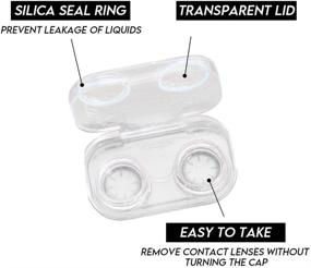 img 1 attached to 👀 4-Pack Portable Contact Lens Cases Box – Flip Top Contacts Holder Container for Soak and Storage, Kit with Tweezers and Applicator Set