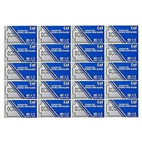 img 3 attached to 💯 Premium Quality: 100 Kai Stainless Steel Double Edge Safety Razor Blades - Made in Japan, 20 Packs of 5