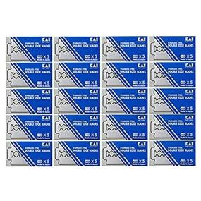 img 2 attached to 💯 Premium Quality: 100 Kai Stainless Steel Double Edge Safety Razor Blades - Made in Japan, 20 Packs of 5