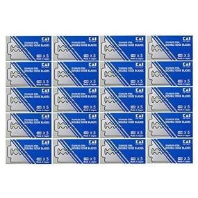 img 4 attached to 💯 Premium Quality: 100 Kai Stainless Steel Double Edge Safety Razor Blades - Made in Japan, 20 Packs of 5