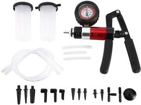 img 3 attached to 🛠️ BTSHUB Hand Held Vacuum Pump Tester Gauge Set: 21pcs Automotive Tool Kit with Adapters