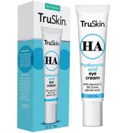 truskin hyaluronic acid eye cream: anti-aging treatment with powerful blend of vitamin c, vitamin b5, vitamin e, and glycolic acid. effective for dark circles, fine lines, and wrinkles. logo
