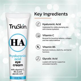 img 1 attached to TruSkin Hyaluronic Acid Eye Cream: Anti-Aging Treatment with Powerful Blend of Vitamin C, Vitamin B5, Vitamin E, and Glycolic Acid. Effective for Dark Circles, Fine Lines, and Wrinkles.