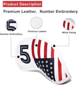 img 2 attached to ⛳️ Golf Iron Head Covers Set - 10pcs American Flag Design for PXG0311 Iron Club Covers