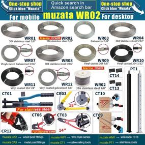 img 1 attached to 🔒 Muzata 20-Pack 1/8" Stemball Swage Dead End Invisible Cable Railing Kit - Stainless Steel Terminal End Fitting for Wood, Metal Stair, Deck - Ideal for Metal Budget System CR24, CV1, CV2…