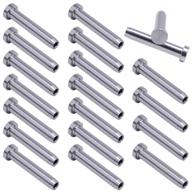 🔒 muzata 20-pack 1/8" stemball swage dead end invisible cable railing kit - stainless steel terminal end fitting for wood, metal stair, deck - ideal for metal budget system cr24, cv1, cv2… логотип