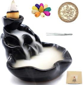 img 4 attached to 🏮 Enhance Your Home Decor with Tumenque Ceramic Backflow Incense Holder - Aromatherapy Ornament for Relaxation and Tranquility