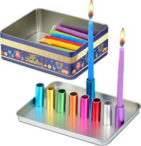 img 4 attached to Ner Mitzvah Colorful Magnetic Chanukah