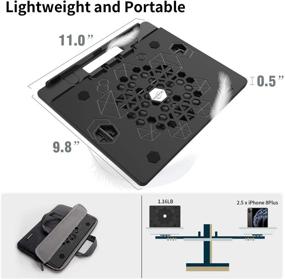 img 1 attached to 💻 AICHESON Portable Laptop Stand: Adjustable Height, Lightweight (1.16 LB) Ergonomic Computer Stand for Apple MacBook, X5 Black