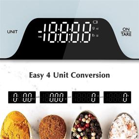 img 2 attached to 🥘 Upgrade Your Cooking Game with LIVIN Digital Food Scale - Large LED Display, High Accuracy, Water-Resistant, Portable for Cooking/Baking - 22lb/10kg