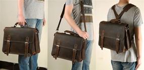 img 3 attached to 🎒 Stylish and Functional: Messenger Iswee Convertible Backpack Brown IA021 for the Modern Traveller