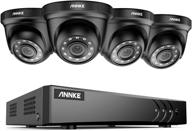 📷 annke h.265+ 8ch home security camera system with 4 cctv turret cameras - 1080p, night vision, weatherproof, email alert, no hard drive logo
