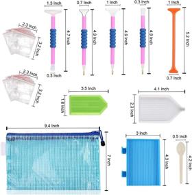 img 1 attached to Повысьте уровень удовольствия от изготовления алмазной мозаики с комплектом инструментов Betionol в 18 штук и ящиком для хранения.