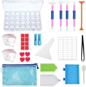 img 3 attached to Enhance Your Diamond Painting Experience with Betionol 18 PCS Tool Set and Storage Box