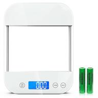 📏 high-quality 33lbs digital food scale for precise baking, cooking & weight loss with tempered glass - ounces and grams measurement, batteries included logo