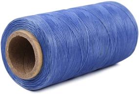 img 3 attached to Desirable Life 284 Yards Deep Blue Flat Waxed Sewing Thread for Leather Denim Crafts & Jewelry Making