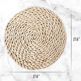 img 1 attached to 🍽️ Braided Tablemats: WEVOGTY Placemats for Elegant Dining