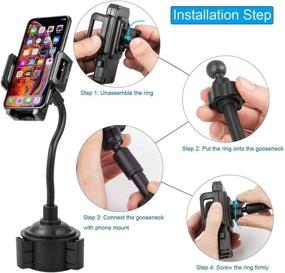 img 1 attached to 📱 Flexible Long Neck Car Cup Holder Phone Mount for Samsung Galaxy A52 5G / A12 / A42 5G / A32 5G / A21 / A11 / A71 5G / A51 5G / A01 / A20 / A10e / A50