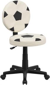 img 2 attached to ⚽️ Sporty and Comfortable: Flash Furniture Soccer Swivel Task Office Chair