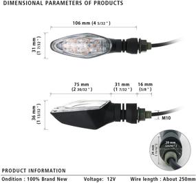 img 3 attached to MFC PRO Universal Hi-Quality LED Turn Signal Light For Kawasaki Ninja 650 650R Z800 ZX6R For Honda MSX125 Grom125 For Suzuki GSXR 600/750/1000 GS500F For Yamaha YZR R1/R3/R6 (Clear)