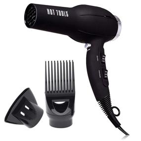 img 4 attached to HOT TOOLS Professional 2100 Turbo Ionic Hair Dryer in Black Shade