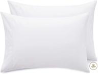 👑 premium microfiber white queen pillowcases set of 2 - comfort plus 1800 logo