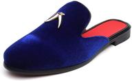 👞 flql backless loafers: classy velvet men's shoes for mules and clogs logo