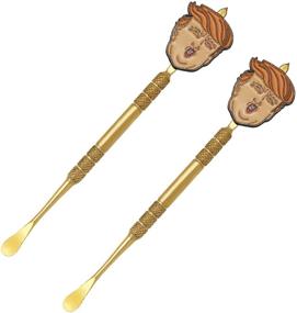 img 4 attached to 🔧 2 Pack Trump Toy Gift Stainless Steel Wax Carving Tool Set - 4.7 Inch Gold Wax Sculpting Tools