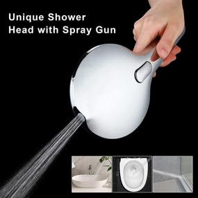 img 2 attached to 🚿 TOOPVEIVE Shower Head with Handheld: High Pressure 5 Spray Settings, 2 in 1 Detachable Shower Head with Stainless Steel Hose and Adjustable Bracket