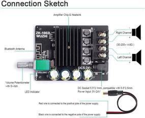 img 2 attached to 🔊Высокомощный стереоусилитель Bluetooth/приемник аудиосигнала - 100W х2, Bluetooth 5.0, DC5-24V