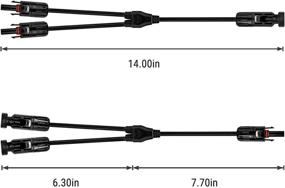 img 2 attached to 🔌 Newpowa 2-in-1 Parallel Branch Connector Cable for Solar Panel (M/FF and F/MM) Module