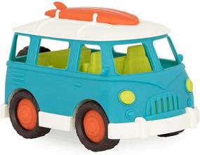 img 4 attached to 🚌 Wonder Wheels by Battat – Aqua Camper Van – Toy Truck with Open Roof and Detailed Interior for Kids Ages 1 and Up – 100% Recyclable
