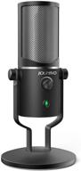 🎙️ jounivo jv901 usb microphone: studio-grade cardioid mic with mute button and volume control for recording vocals, youtube, streaming, podcasting, skype logo