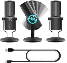 img 2 attached to 🎙️ JOUNIVO JV901 USB Microphone: Studio-Grade Cardioid Mic with Mute Button and Volume Control for Recording Vocals, YouTube, Streaming, Podcasting, Skype