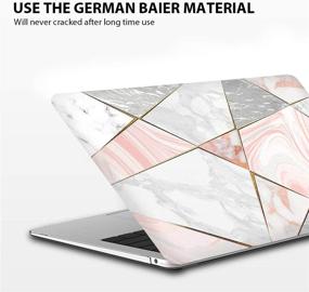 img 1 attached to 🌸 2020 Release Valkit MacBook Air 13 inch Case A2337 A2179 with Retina Display, Only Compatible with Apple Mac Air 13 2020 with Touch ID - Rose Gold Marble, Plastic Hard Shell Case